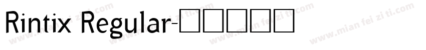 Rintix Regular字体转换